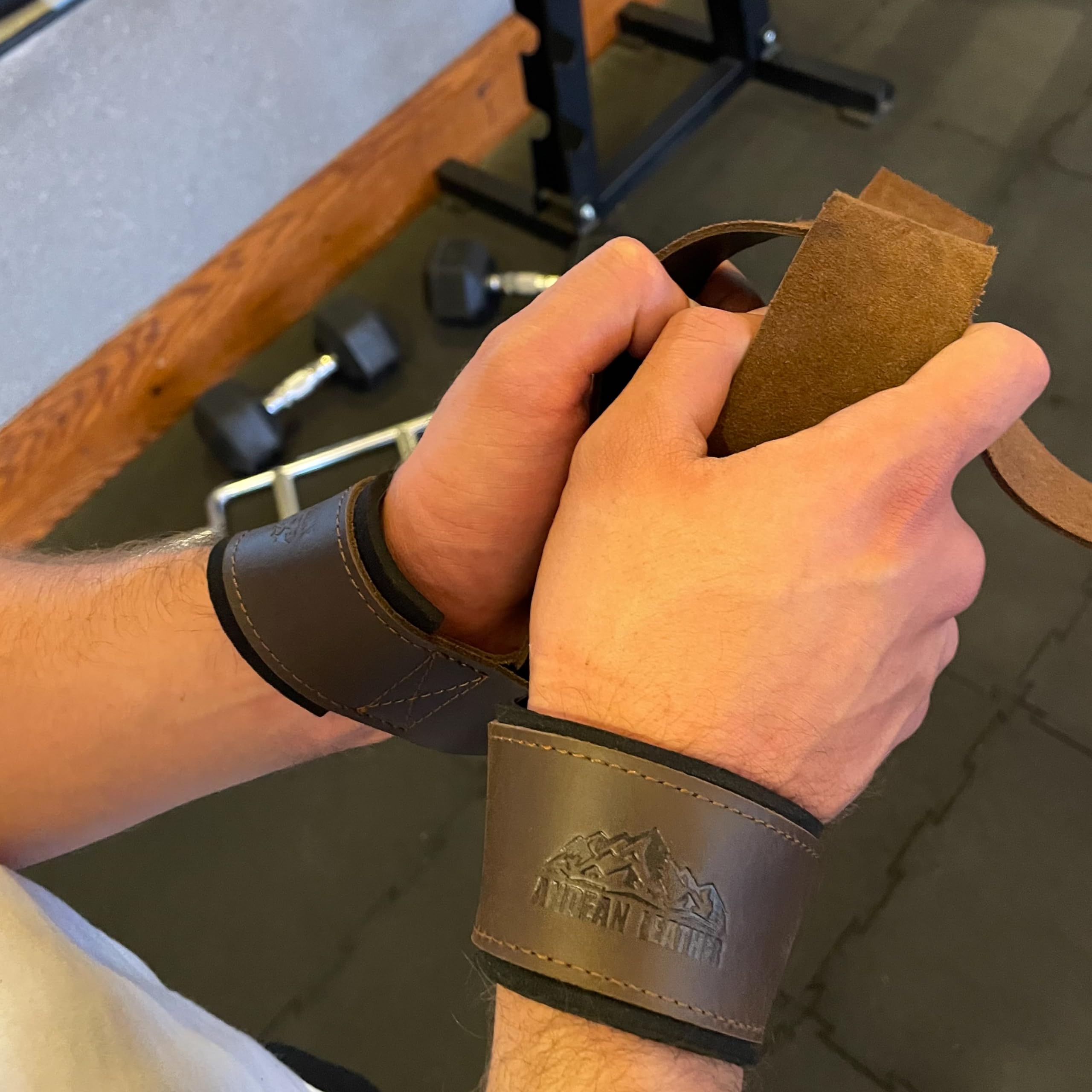 Andean Leather, Leather Lifting Straps for Weightlifting